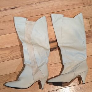 Mister Shoes Leather / Suede Elegant Cream Women's Boots